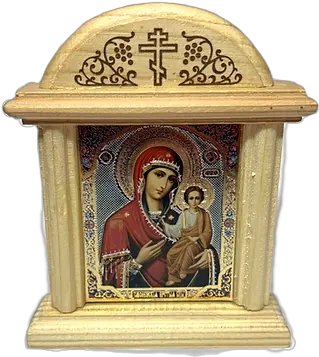  Icon Wood Shrine Most Holy Theotokos Queen Of All Religious Item Png Holy Light Icon