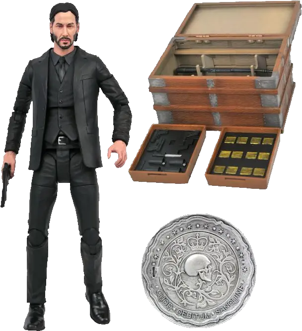  John Wick Deluxe Figure Box Set Bulletproof Villain Diamond Select John Wick Deluxe Action Figure Box Set Png John Wick Transparent