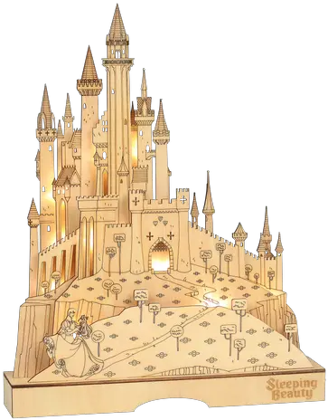  Disney By Department 56 Sleeping Beauty Illuminated Castle King Illuminated Palace Png Sand Castle Icon