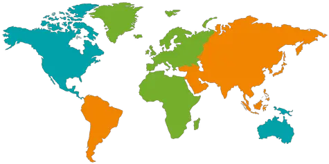  Different Colored Continental World Map World Map Png Map Of The World Png