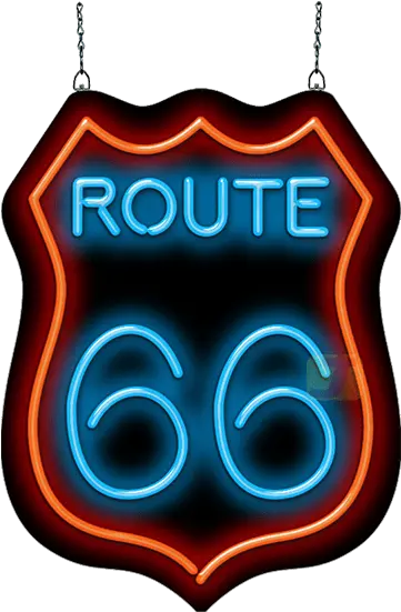  Route 66 Neon Sign Neon Route 66 Png Route 66 Logo