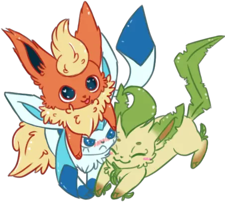  Flareon And Leafeon Leafeon And Flareon Png Flareon Png