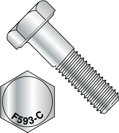  38 24x1 14 Hex Cap Screws 188 Stainless Hex Bolt Drawing Png Nut Bolt Icon