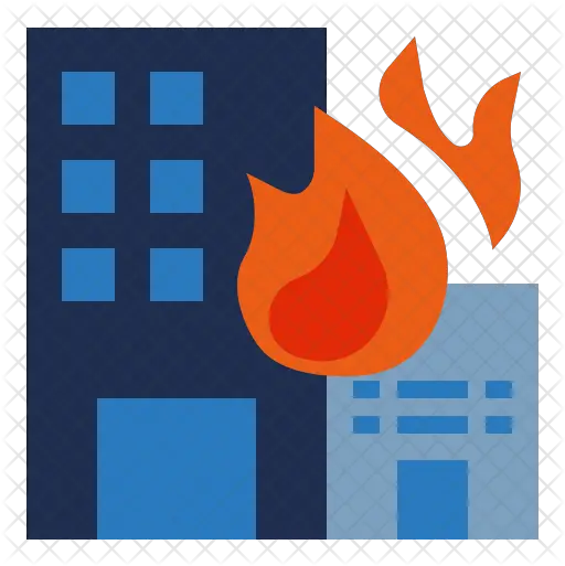  Burning Building Icon Of Flat Style Cctv Headquarters Png Burning Png