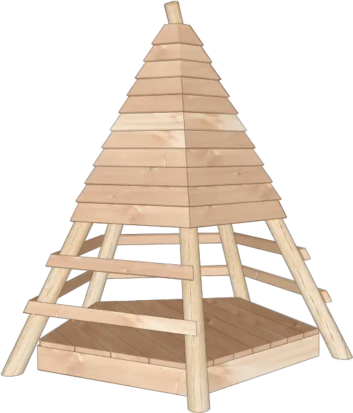  Kids Wooden Playground Teepee Playhouse For Schools And Build A Wood Tipi Png Teepee Png