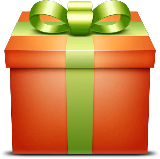  Gift Orange Present Icon Green And Orange Gift Png Present Png