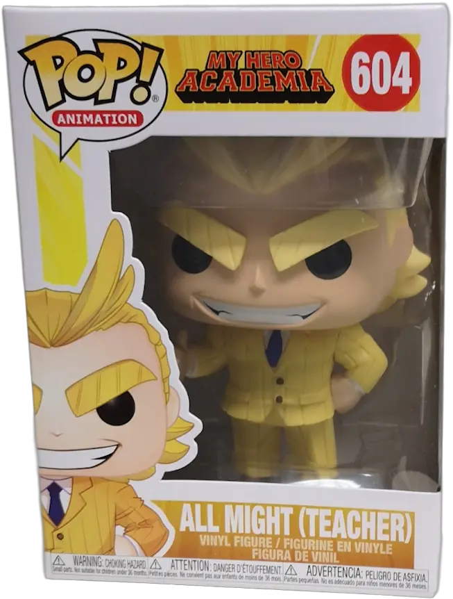  Pop Animation 604 My Hero Academia All Might Teacher Vinyl Figure Mirio Togata Funko Pop Png All Might Png