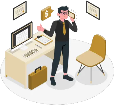  Angelhub Business Development Manager Png Man At Desk Icon