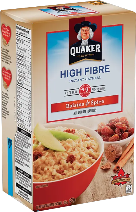  Quaker Oats High Protein Oatmeal Quaker Oats Peaches And Cream Png Oatmeal Png