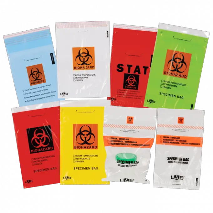  Reclosable Biohazard Specimen Transport Bags With Specimen Bags Png Biohazard Symbol Transparent