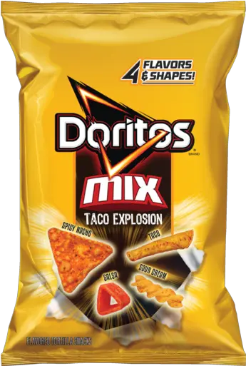  New Doritos Flavor Mix Hits Stores Doritos Mix Taco Explosion Png Doritos Transparent