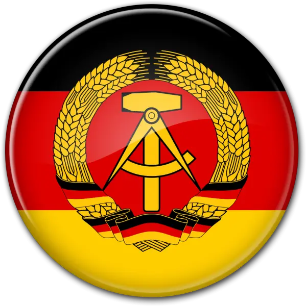  Round Glass Flag Of The Gdr German Democratic Republic Seven Days To The Rhein Png Germany Flag Png