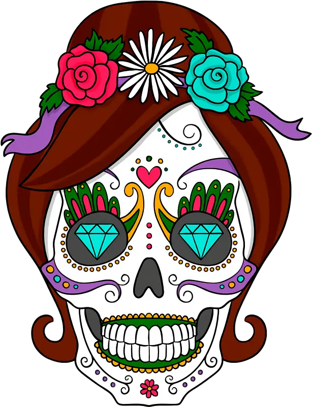  Female Sugar Skull Clipart Free Download Transparent Png Female Sugar Skull Cartoon Sugar Skull Png