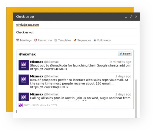  Embed Tweets Into Any Email Mixmax Language Png Twitter Message Icon