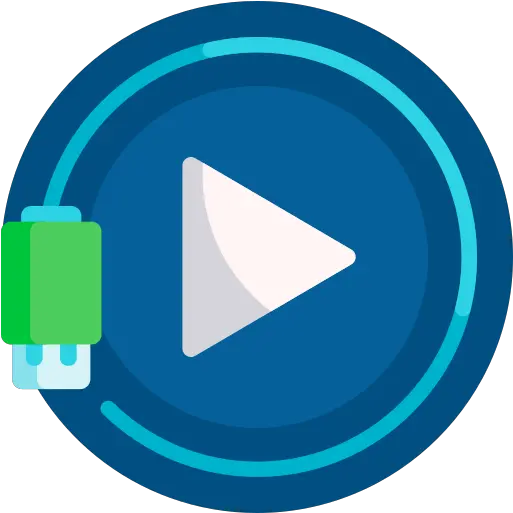  Plug And Play Free Technology Icons Vertical Png Media Player With Cone Icon