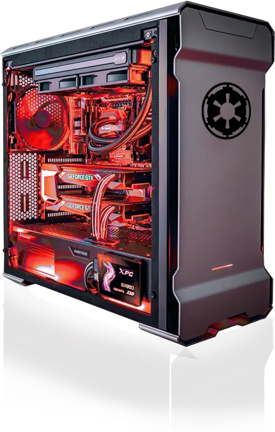  Skyrim Gaming Pc Transparent Png Image Custom Pc Darth Vader Gaming Pc Png