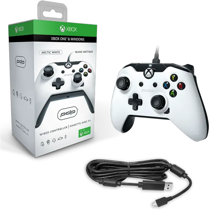  Pdp Wired Controller For Xbox One White Control Xbox One Pdp Png Xbox 360 Controller Png