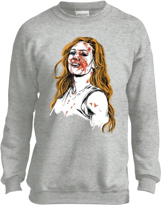  Becky Lynch Theman T Shirt Pc90y Port And Co Youth Thrasher Skate Outlaw Pin Png Becky Lynch Png