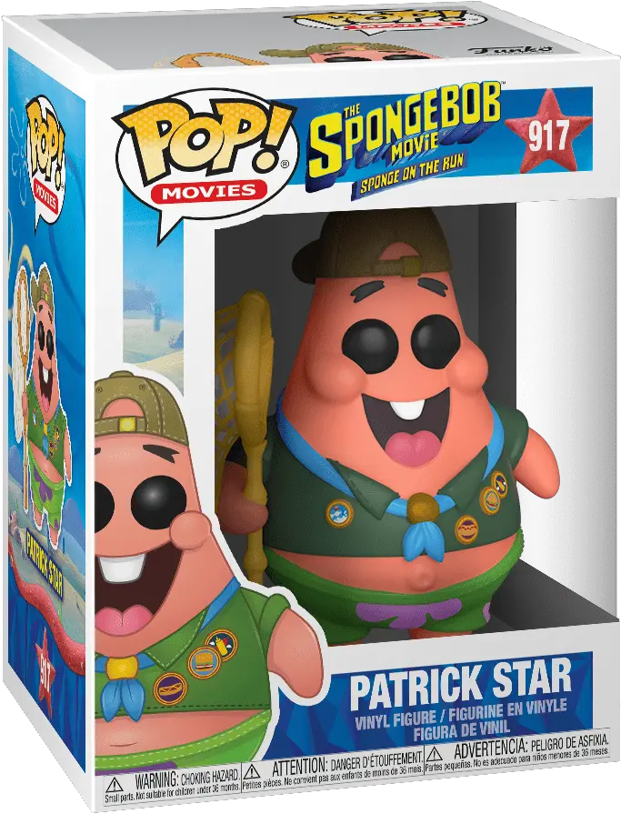  Patrick Star The Spongebob Movie 917 Pop Vinyl Spongebob Movie Sponge On The Run Funko Pop Png Patrick Star Png