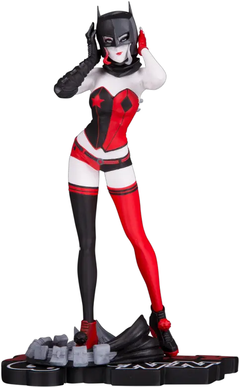  Harley Quinn Red White Black Statue Dc Collectibles Harley Quinn Png Dc Icon Harley Statue