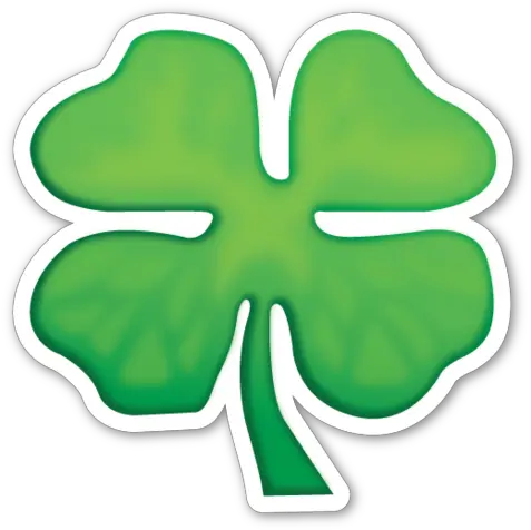  Four Leaf Clover Plant Emoji Transparent Sticker Png Leaf Emoji Png