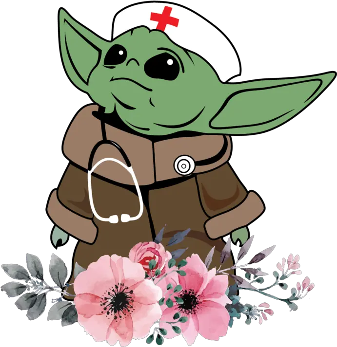  Baby Yoda Nurse Life Er Rn Lpn Cna Home Health Png Baby Yoda Nurse Nurse Png