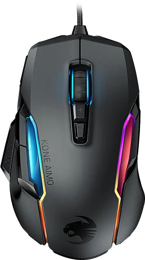  Kone Aimo Remastered Gaming Mouse From Roccat Kone Aimo Rgb Gaming Mouse Black Png Click Icon To Show Aim Computer