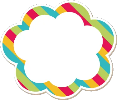  Download Hd Personalised Colourful Cloud Sticker Forma De Nube Redonda Png Animada Nube Png