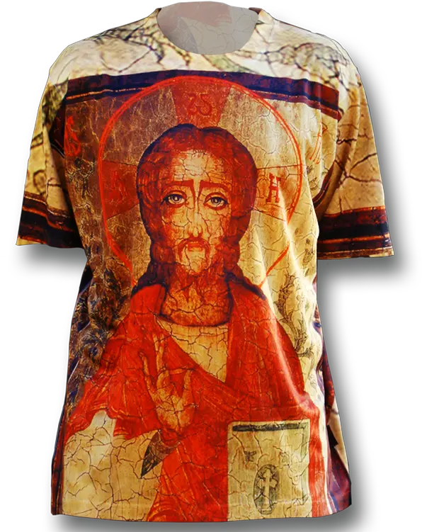  Jesus With Bible U2013 Designer T Shirt U2013 Virgin Icons For You Short Sleeve Png Orthodox Icon Of Jesus Christ