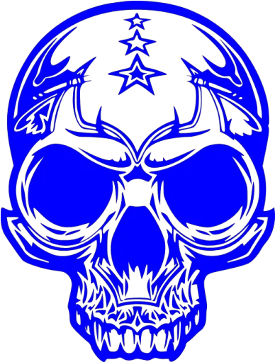  Blue Skull 61 Icon Free Blue Skull Icons Skull Png Skull And Bones Icon