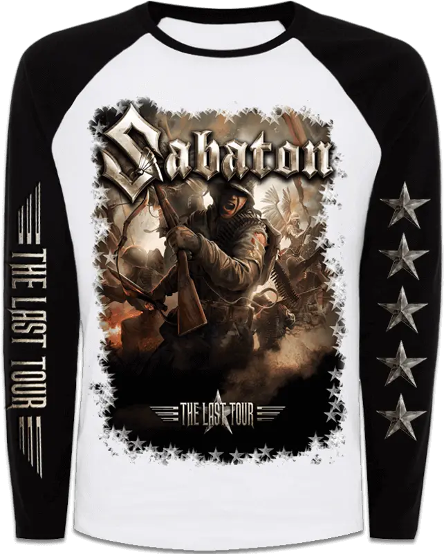  The Last Tour 2017 Raglan Long Sleeve Shirt Sabaton Sabaton The Last Stand Album Png Long Sleeve Shirt Png