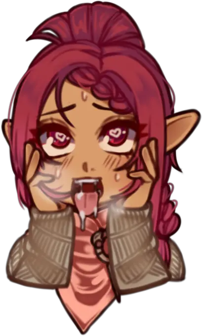  C Lala Ahegao By Furrealart Fur Affinity Dot Net Fictional Character Png Ahegao Face Png