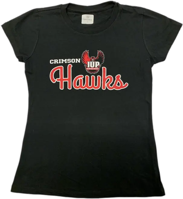  T Shirt Womenu0027s Crimson Hawks U0026 Full Hawk Logo By Top Of Iup Crimson Hawks Png Hawks Logo Png