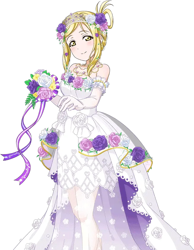  School Idol Tomodachi Cards Album 1596 Ohara Mari Sr Mari Ohara Wedding Transparent Png Mari Ohara Transparent