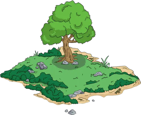  Mulberry Island Simpsons Tapped Out Tree 574x470 Png Tsto Friendship Level Prizes Island Png