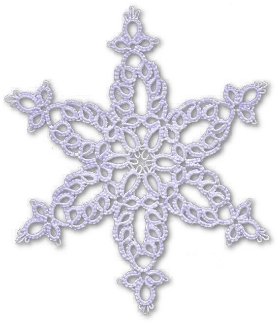  Download Hd Tatting Snowflake Pattern Snowburst Tatting Six Cornered Snowflake Png Snowflake Pattern Png