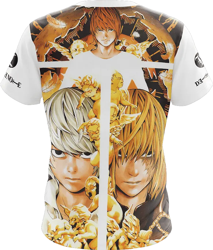  Death Note Mello Near Light Yagami Unisex 3d Tshirt Obata Takeshi Death Note Png Light Yagami Transparent