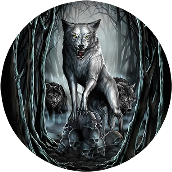  Download Wolf Skull Dark Fantasy Wolf Art Png Wolf Skull Png