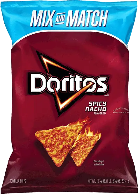  Doritos Spicy Nacho Tortilla Chips 18875 Oz U2022 Thirstyrun Doritos Spicy Nacho Png Doritos Png