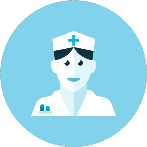  Nurse Free Icon Of Kameleon Blue Round Nurse Png Nurse Icon Free