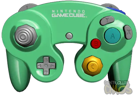  Retro Nintendo Gamecube Nintendo Gamecube Controller Green Star Fox Gamecube Controller Png Gamecube Logo Png