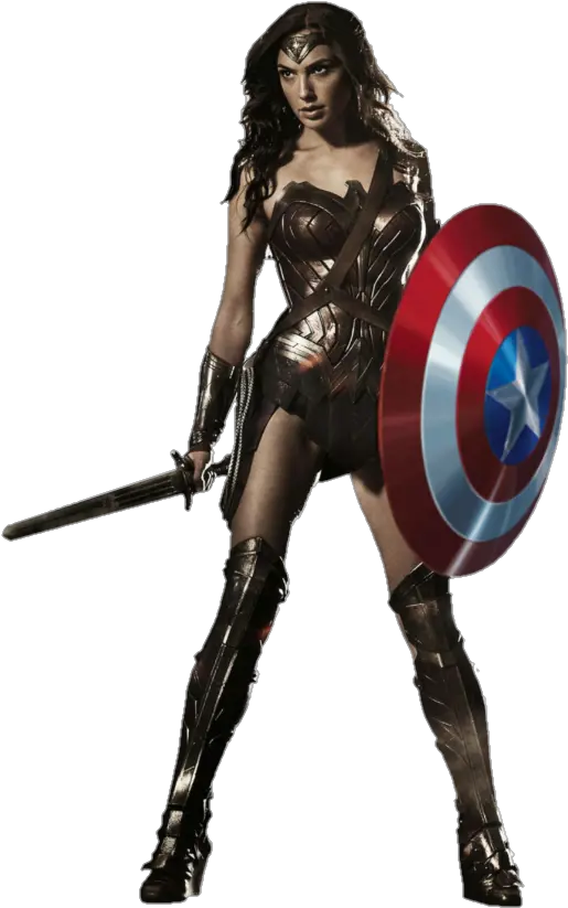  Wonder Woman W Captain Americau0027s Shield Vs Thor Post Wonder Woman With Shield Png Captain America Shield Png