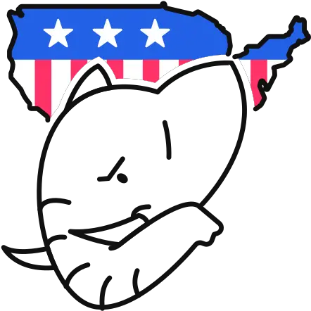  Republican Elephant Usa Map Free Icon Png Map Of Usa Icon