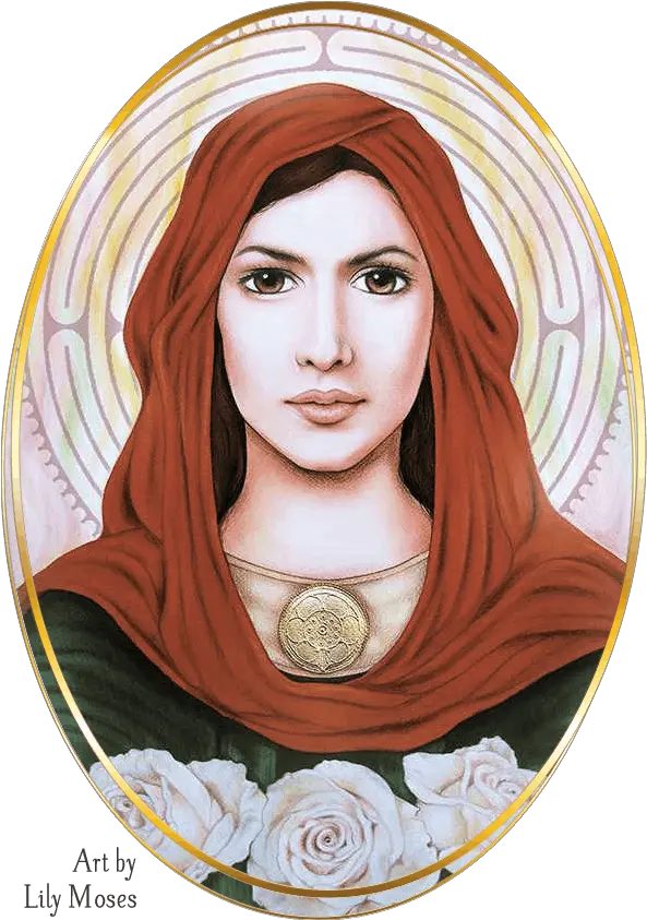  The Rose Lineage Initiation Mary Magdalene Mystic Png Saint Mary Magdalene Icon