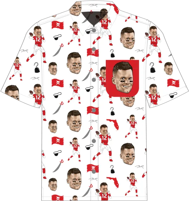  The Tampa Tom Brady Nflpa White Hawaiian Shirt Pre Order Delivery September 2020 Illustration Png Tom Brady Png