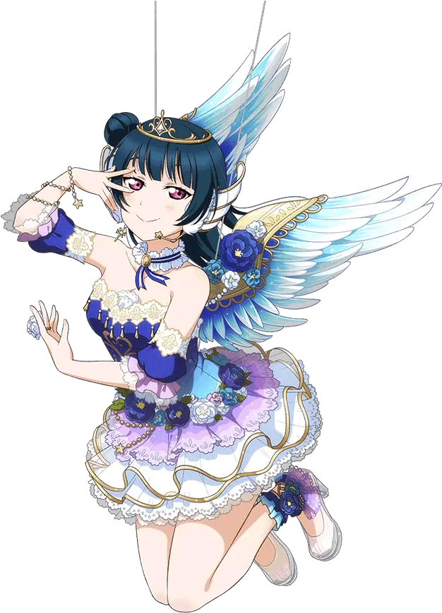  School Idol Tomodachi Cards Album 1195 Tsushima Yoshiko Sr Love Live Yoshiko Angel Png Angel Transparent