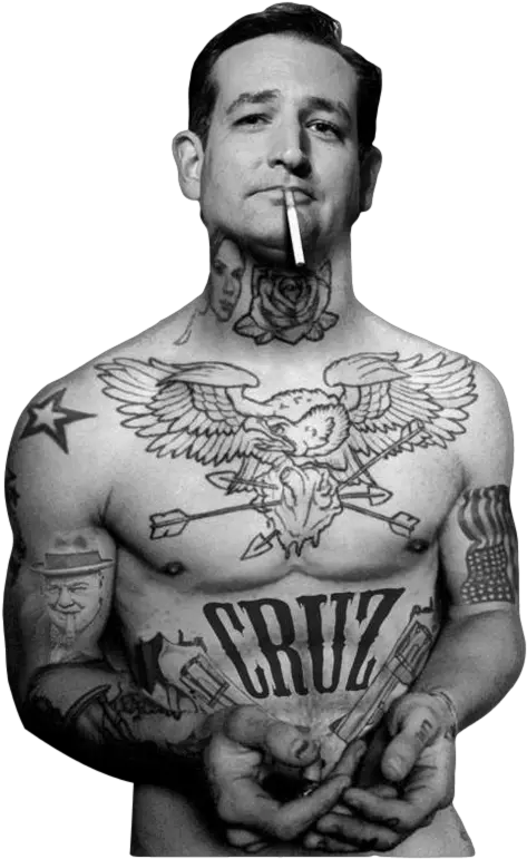  Izzy Galvez Ted Cruz Tattoo Poster Png Ted Cruz Png