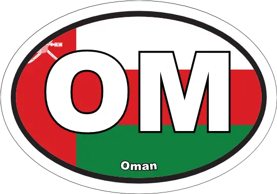  Oman Flag Oval Sticker Circle Png Oman Flag Png