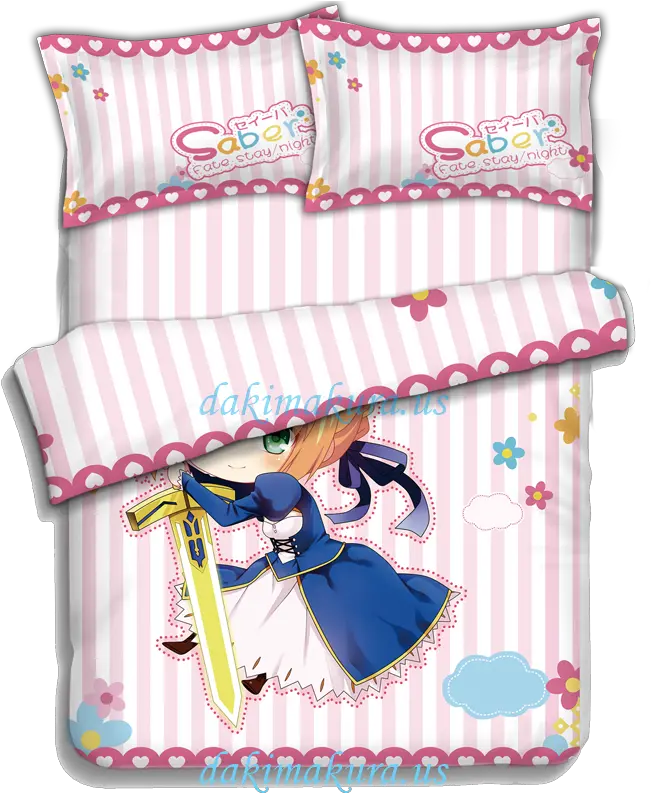  Fate Stay Night Saber Japanese Anime Bed Sheet Duvet Cover For Teen Png Fate Stay Night Logo