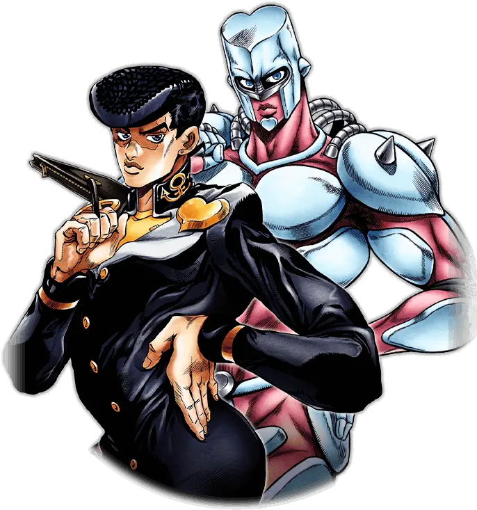  If All The Main Protagonist Of Each Jojou0027s Bizarre Adventure Josuke Higashikata Crazy Diamond Pose Png Jotaro Kujo Png